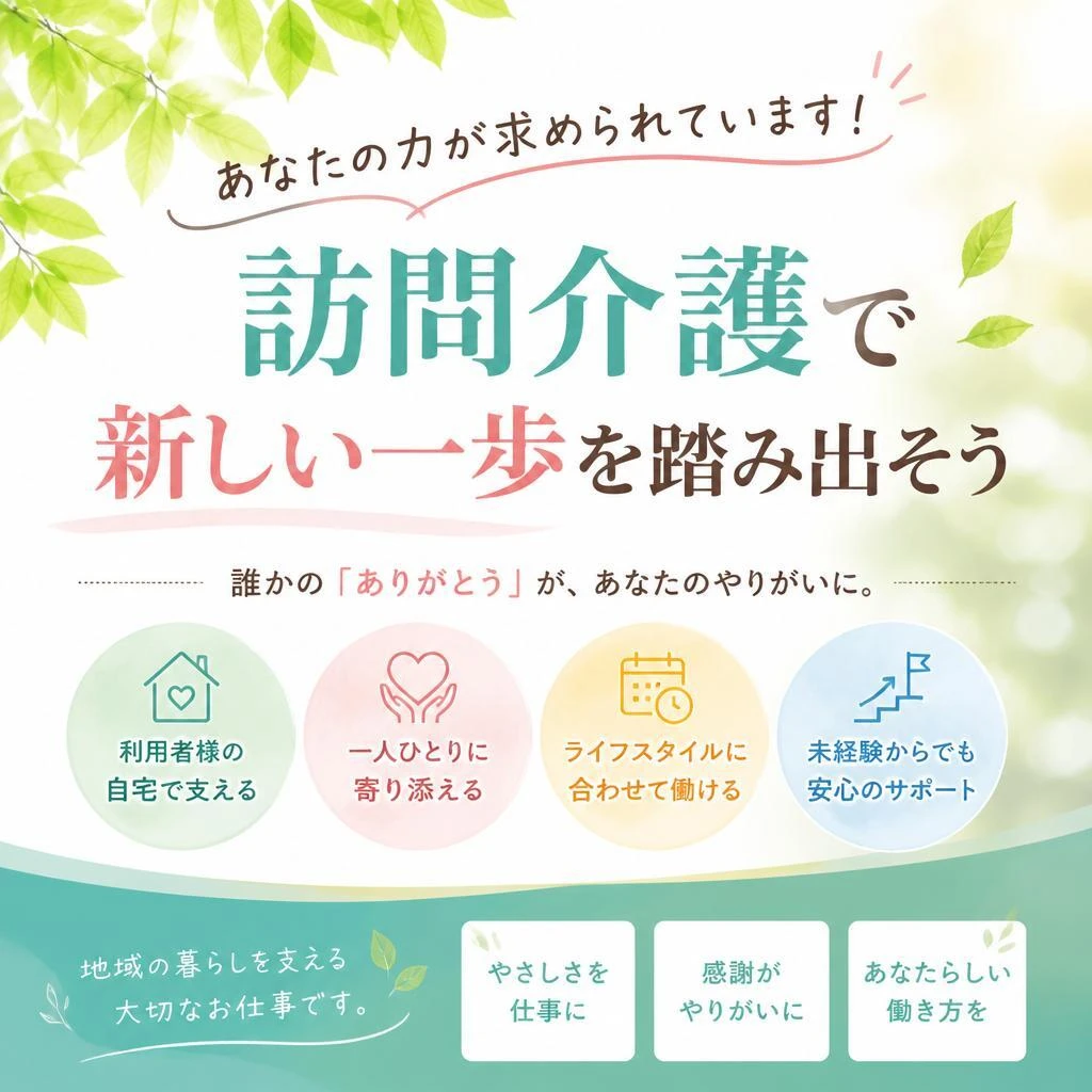 あなたの力が求められています！訪問介護で新しい一歩を踏み出そう