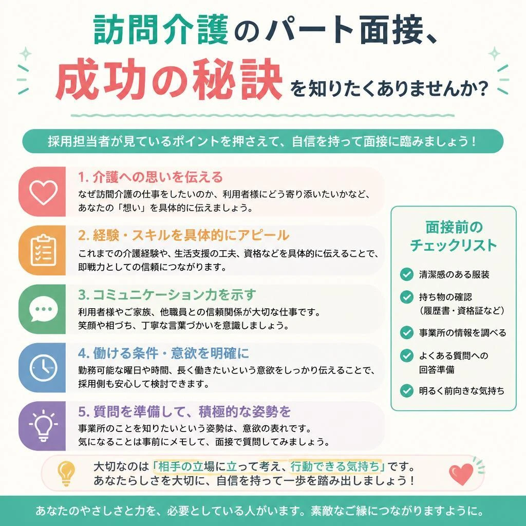 訪問介護のパート面接、成功の秘訣を知りたくありませんか？