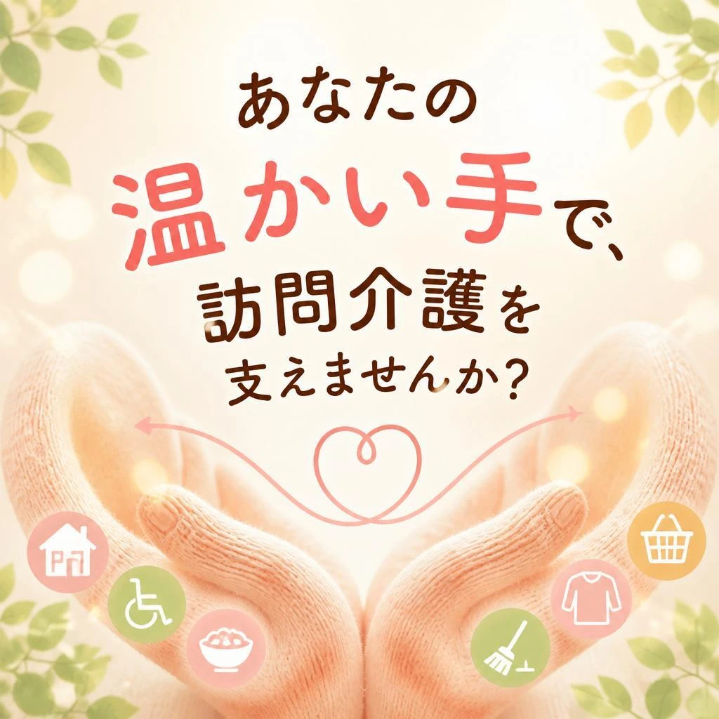 あなたの温かい手で、訪問介護を支えませんか？