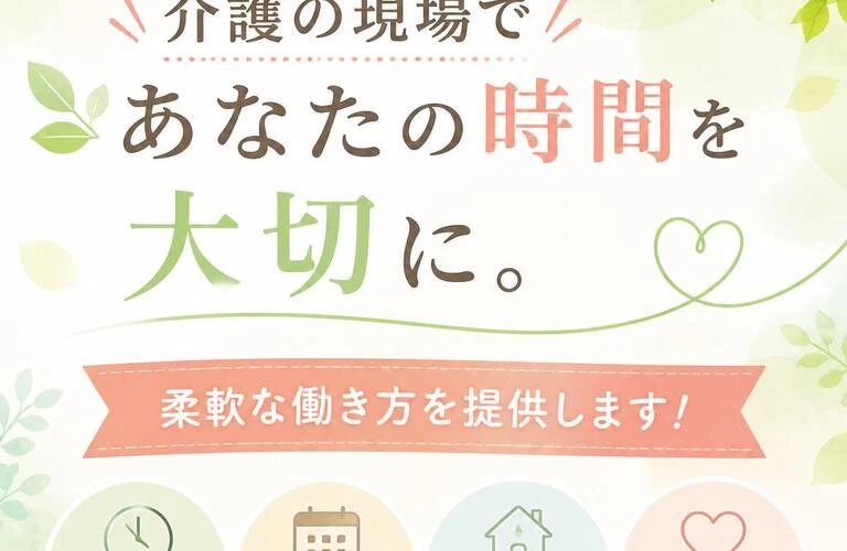 介護の現場であなたの時間を大切に。柔軟な働き方を提供します！