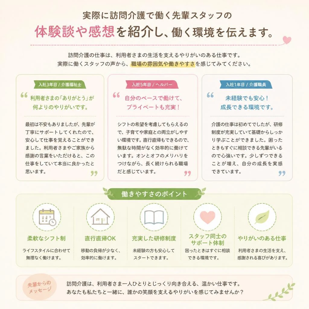 先輩スタッフの声