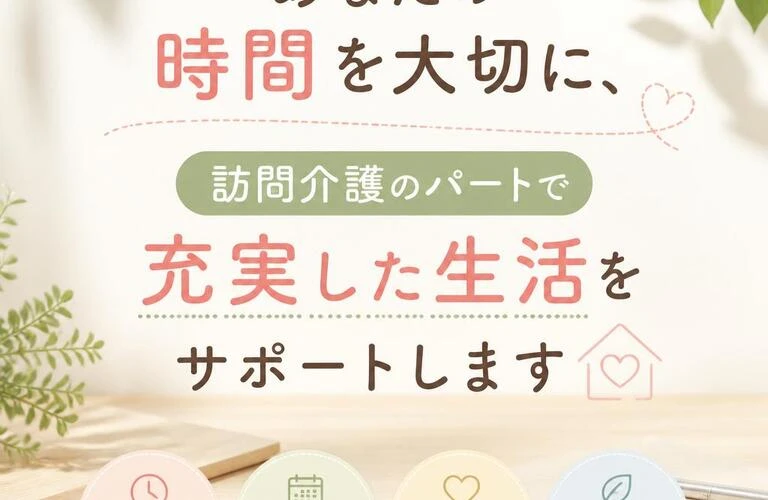 あなたの時間を大切に、訪問介護のパートで充実した生活をサポートします