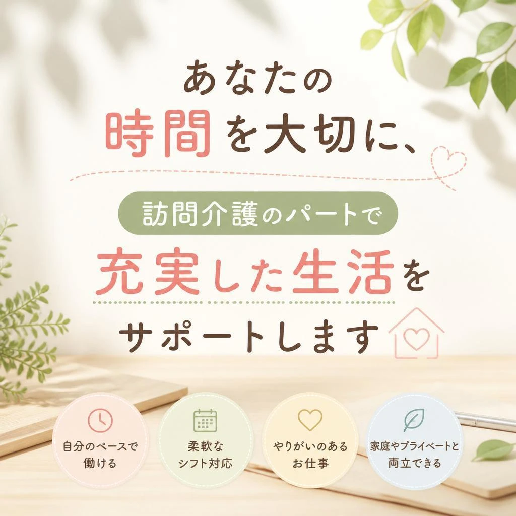 あなたの時間を大切に、訪問介護のパートで充実した生活をサポートします