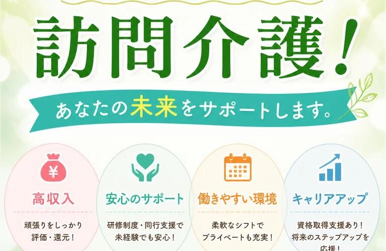 高収入で安心の訪問介護！あなたの未来をサポートします。