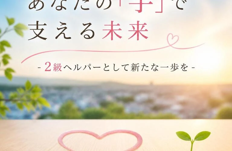 あなたの「手」で支える未来 - 2級ヘルパーとして新たな一歩を
