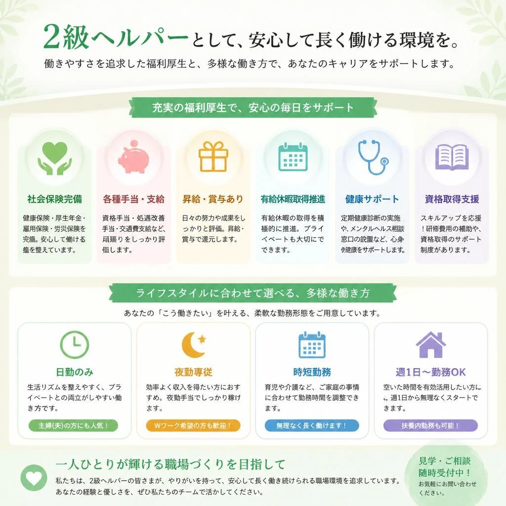 柔軟な働き方とサポート体制