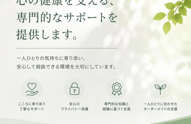 心の健康を支える、専門的なサポートを提供します。