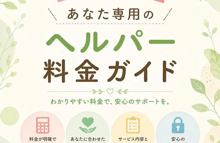安心を届ける、あなた専用のヘルパー料金ガイド