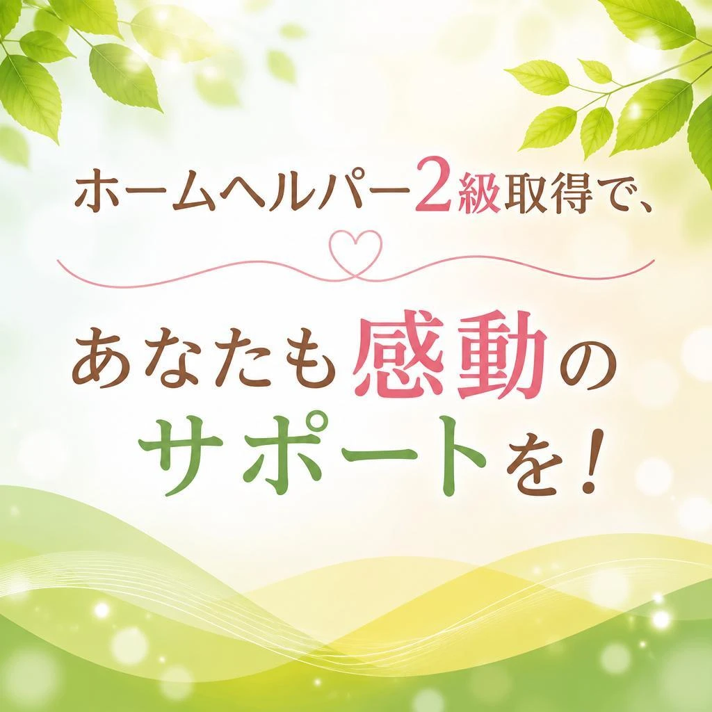 ホームヘルパー2級取得で、あなたも感動のサポートを！