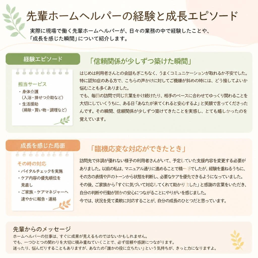 先輩スタッフの体験談
