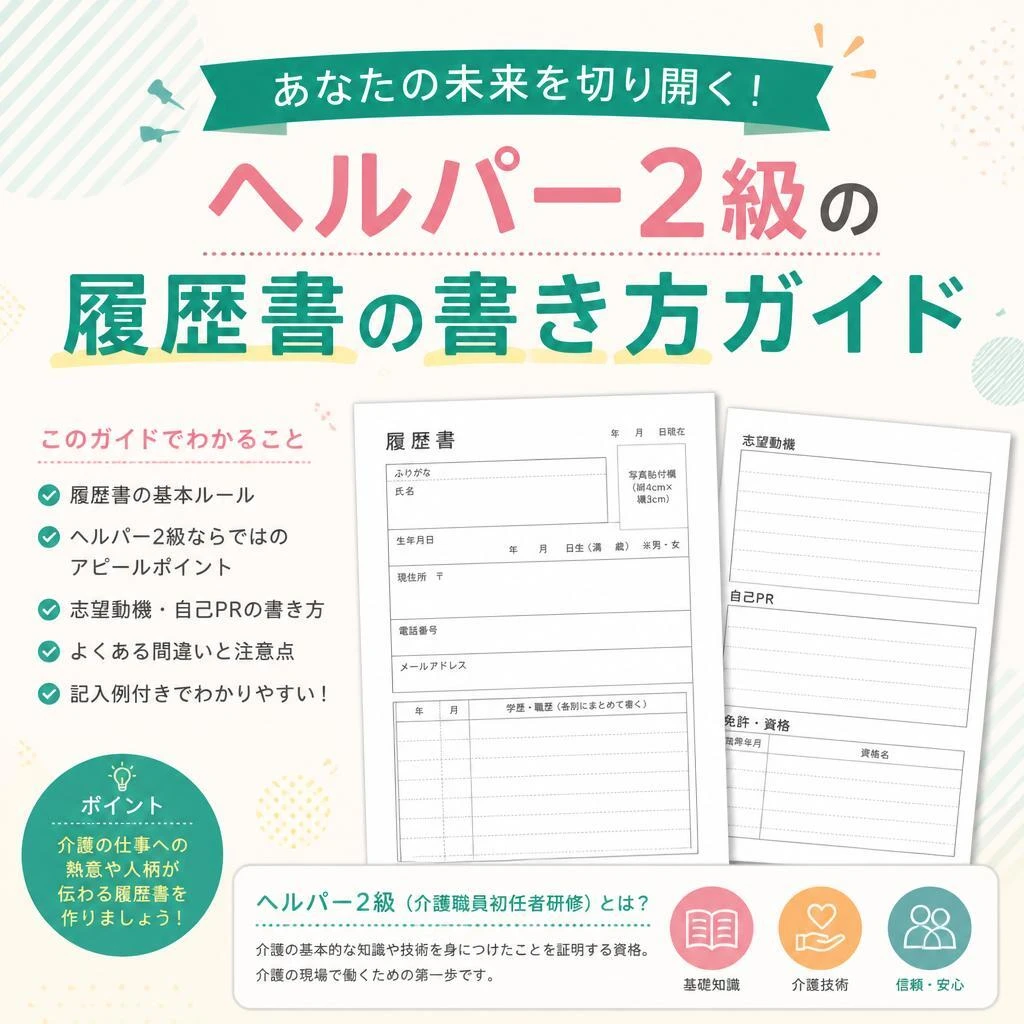 あなたの未来を切り開く！ヘルパー2級の履歴書の書き方ガイド