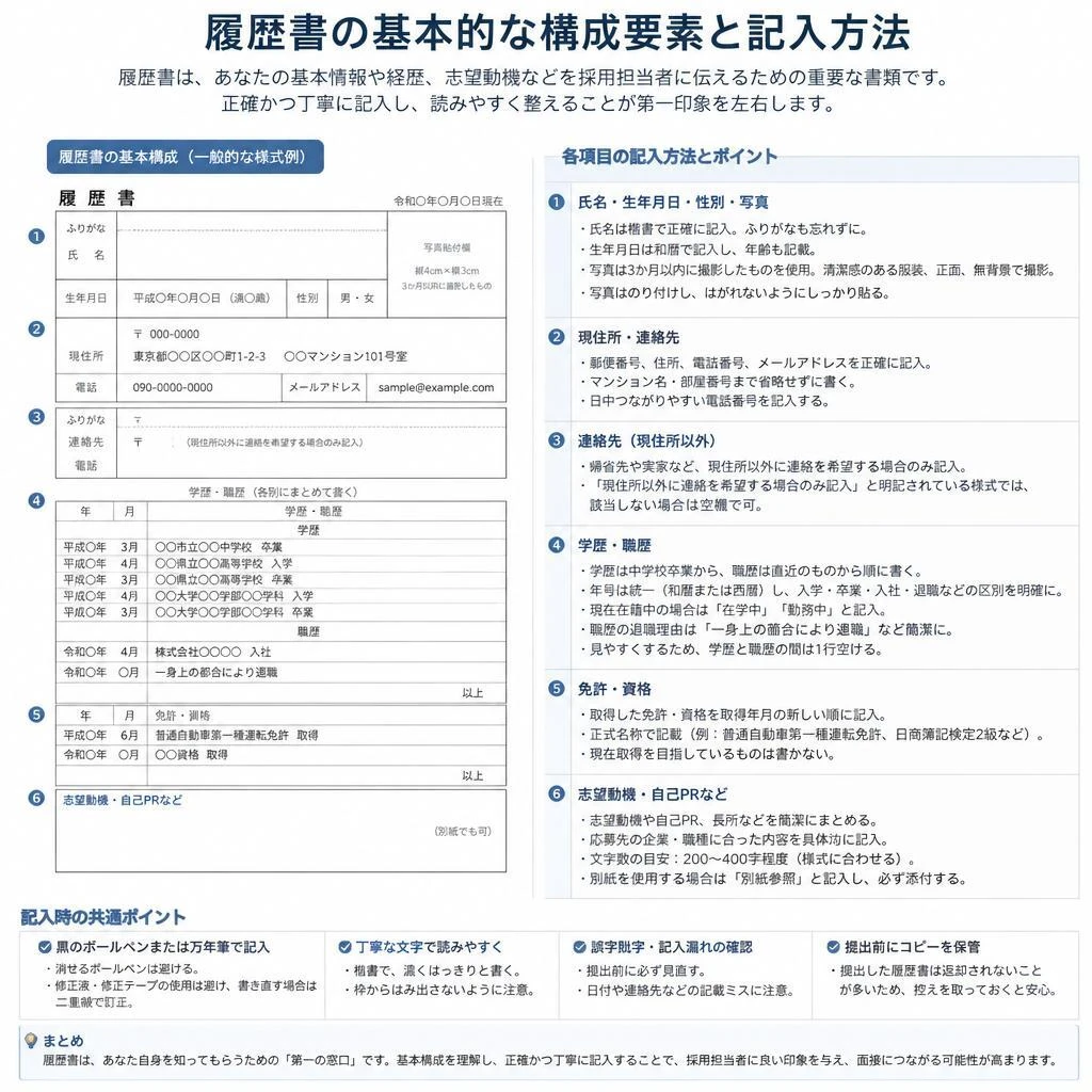履歴書の基本構成