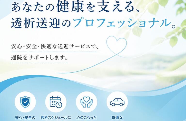 あなたの健康を支える、透析送迎のプロフェッショナル。