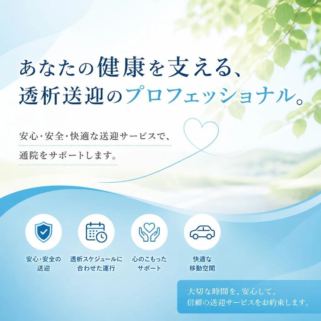 あなたの健康を支える、透析送迎のプロフェッショナル。