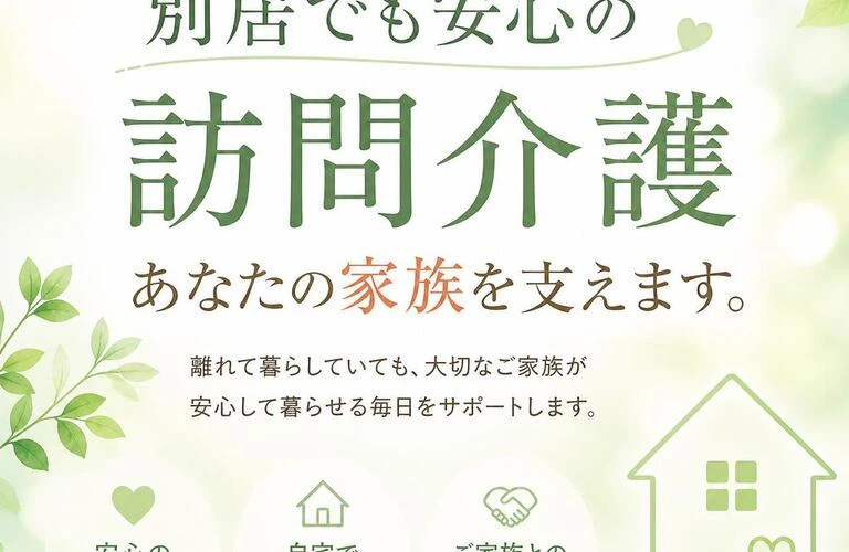 別居でも安心の訪問介護、あなたの家族を支えます。