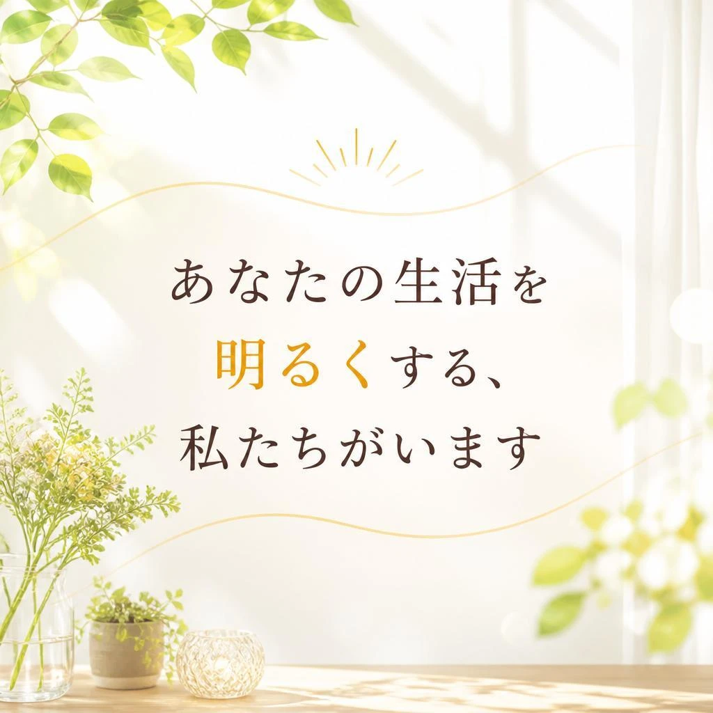 「あなたの生活を明るくする、私たちがいます」