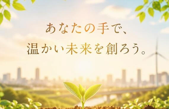 あなたの手で、温かい未来を創ろう。