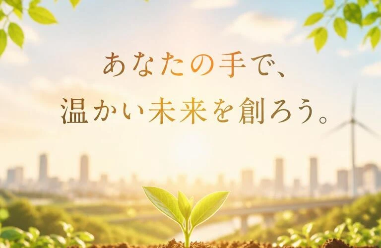 あなたの手で、温かい未来を創ろう。