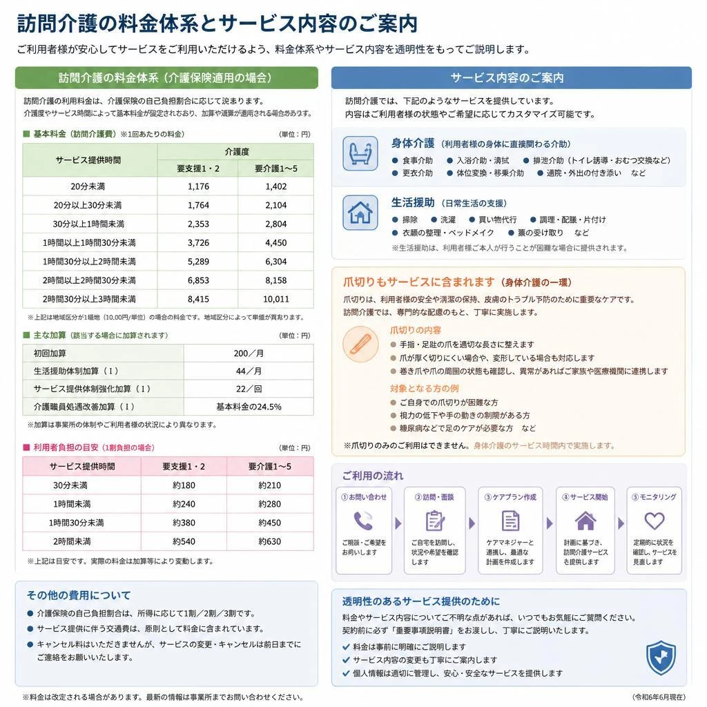 料金とサービス内容