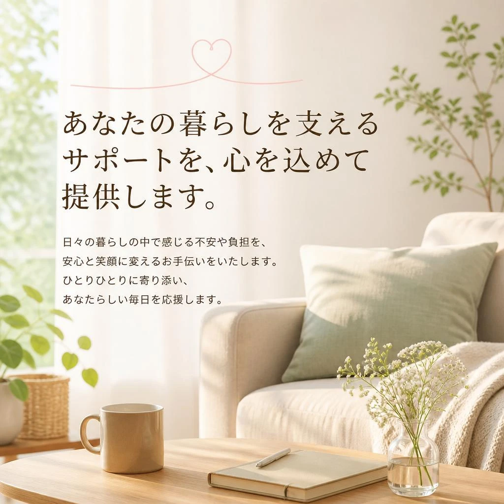 あなたの暮らしを支えるサポートを、心を込めて提供します。