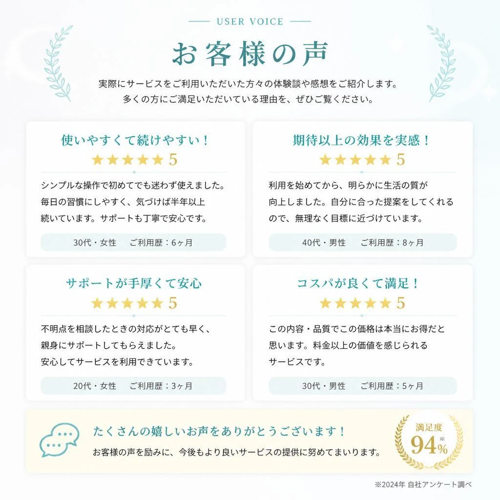利用者の声