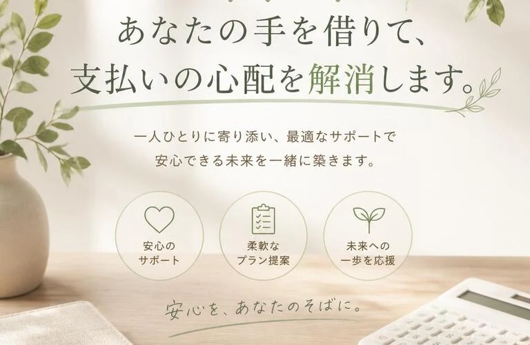 あなたの手を借りて、支払いの心配を解消します。