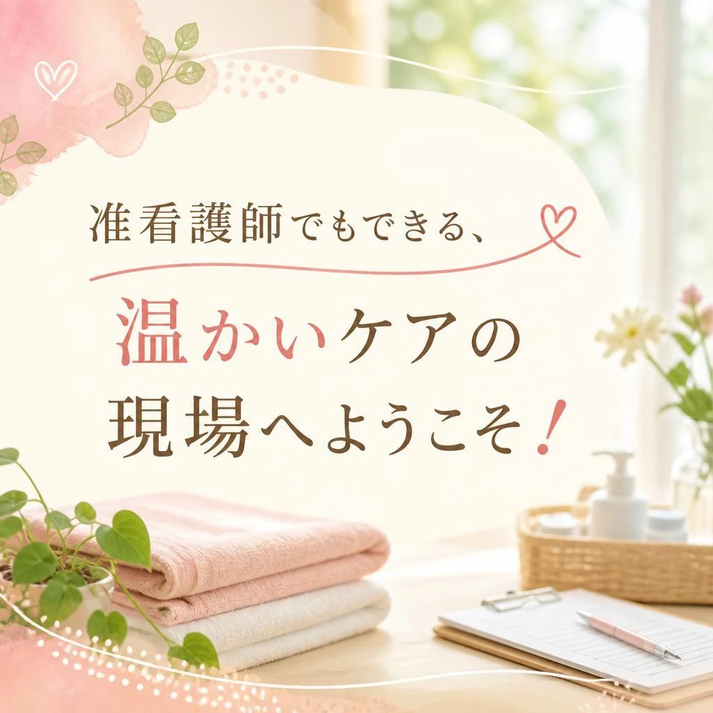 准看護師でもできる、温かいケアの現場へようこそ！
