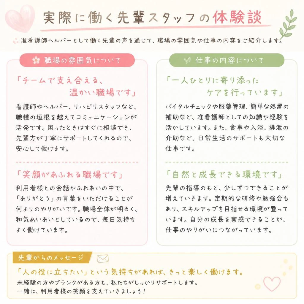 先輩スタッフの声