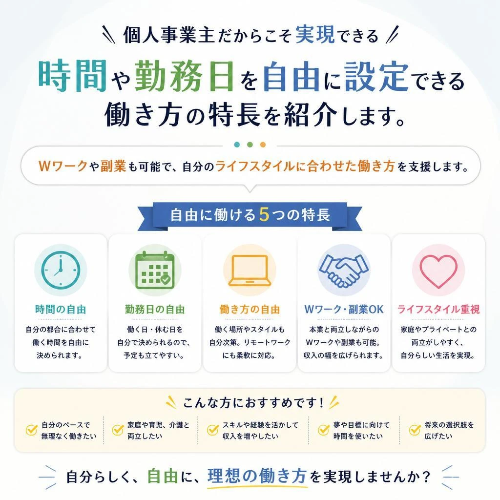 ライフスタイルに合わせた柔軟な働き方