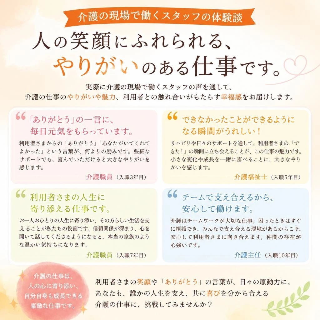 現場の声 - 介護の魅力