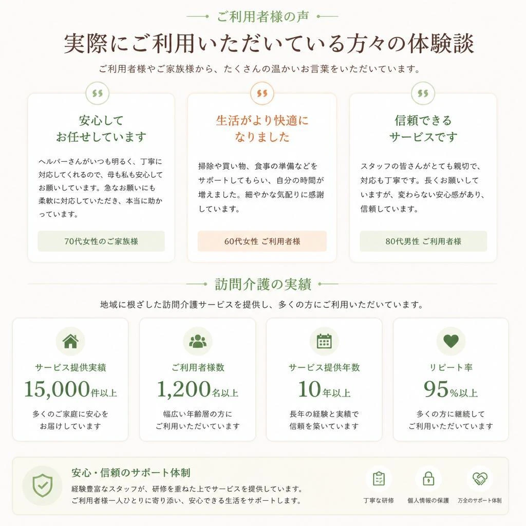 利用者様の声