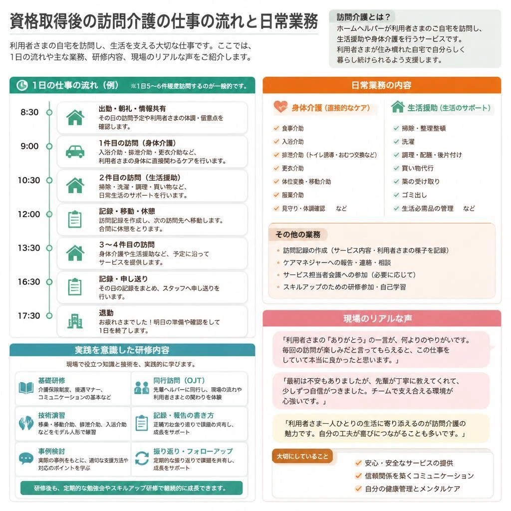 実際の仕事の流れと日常