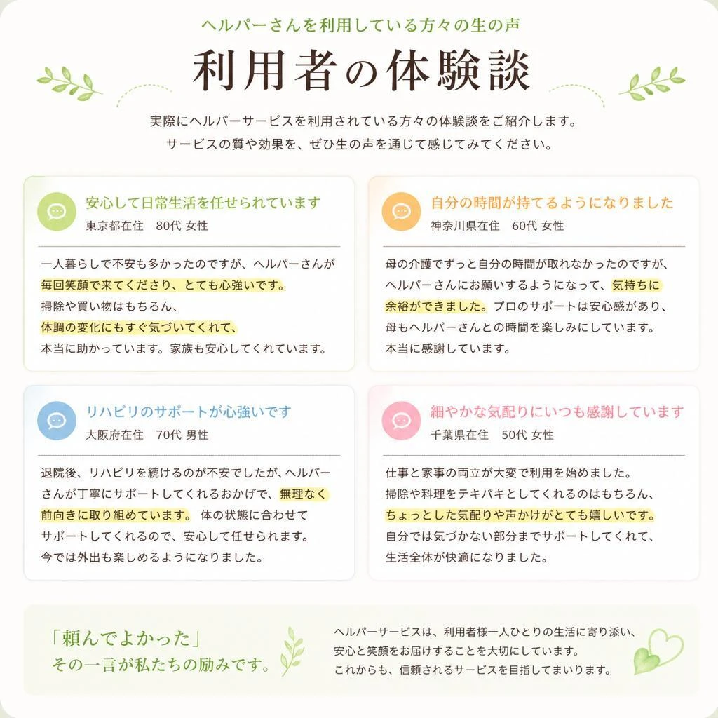 実際の利用者の声