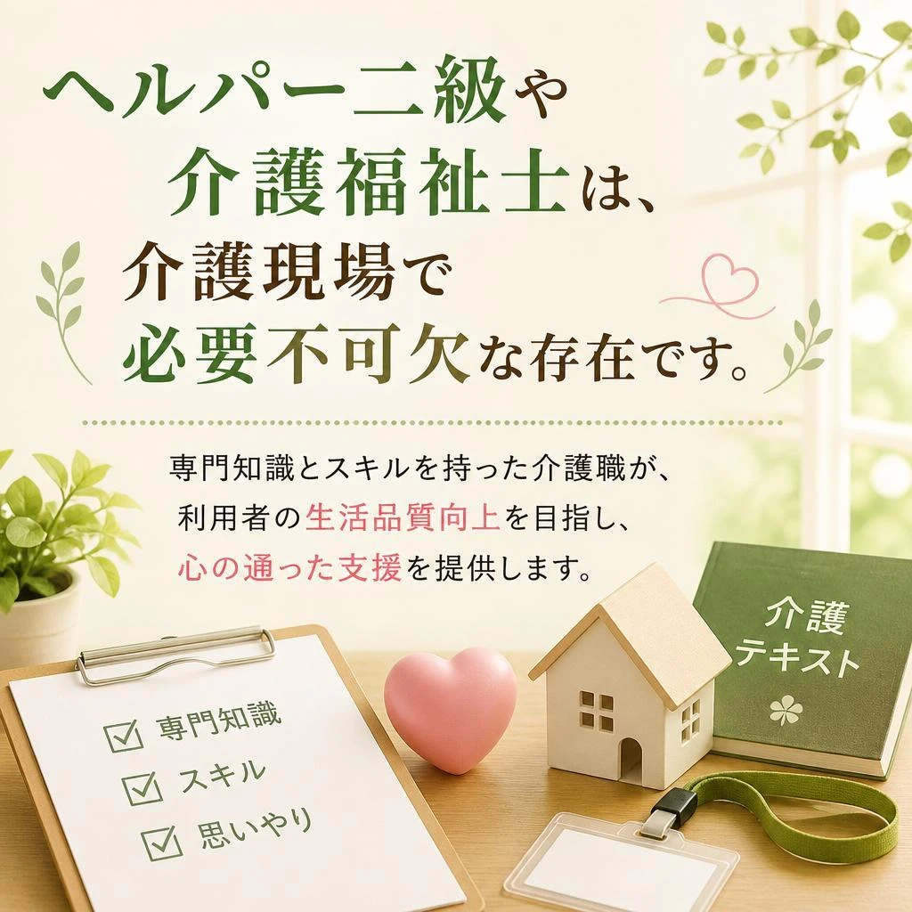 ヘルパー二級・介護福祉士の役割